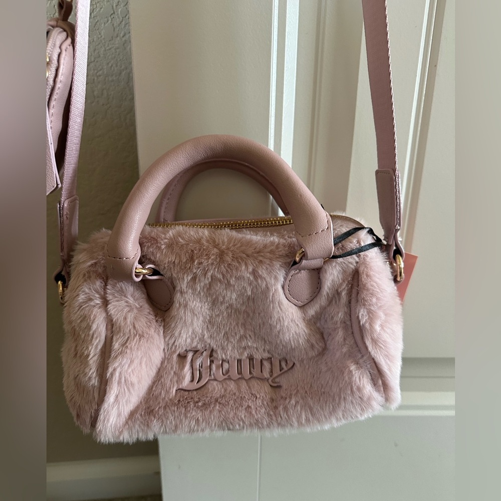 Juicy Couture Pink Faux Fur Handbag